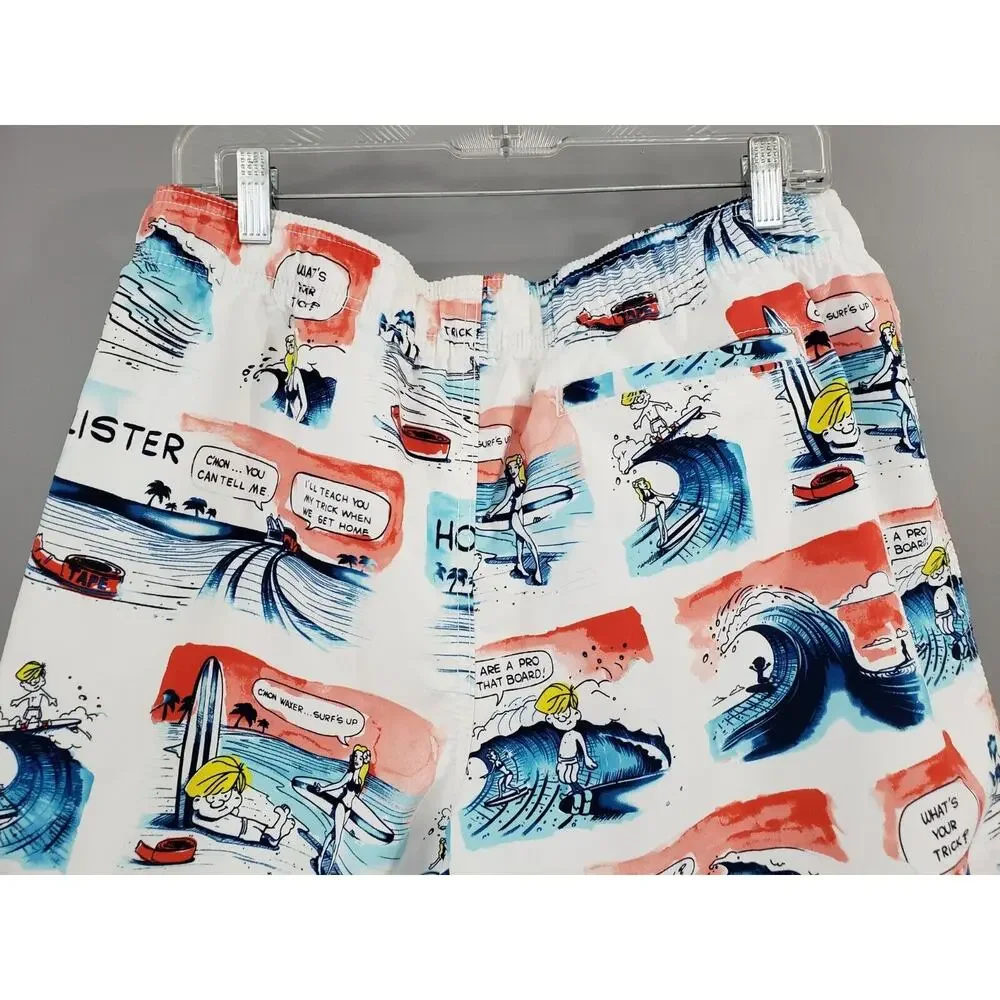 Vintage Hollister 90s y2k Boardshorts Comic Swim Board Swimtrunks‎ Shorts Trunks
